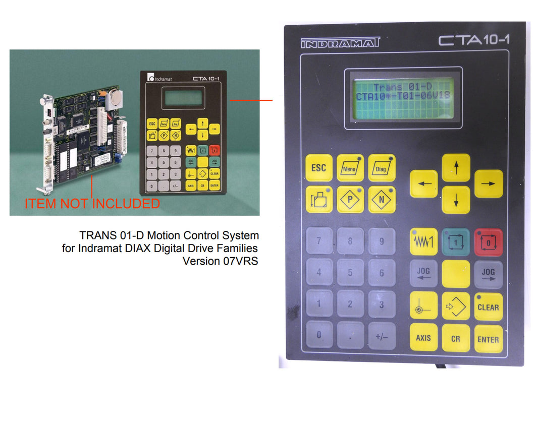 Indramat CTA10-1B-001-FW Operator Interface for Trans 01-D Motion Control System