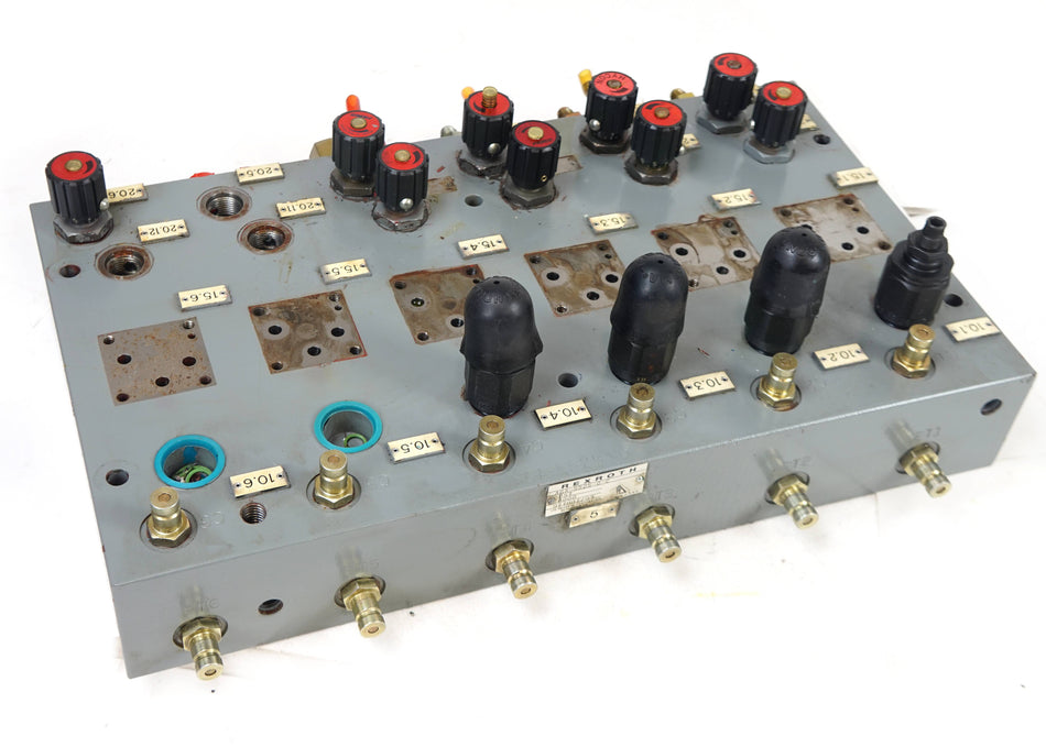 Rexroth Bosch Rexroth AGA-5525-0-C Station Manifold for 6 Hydraulic Valve M-3SE6 2/3 Way