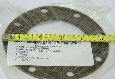 Lot of 30 Clark Fuel Tank Butterfly Valve Flange Gasket 3" ID  3/8" Bolt Holes 8