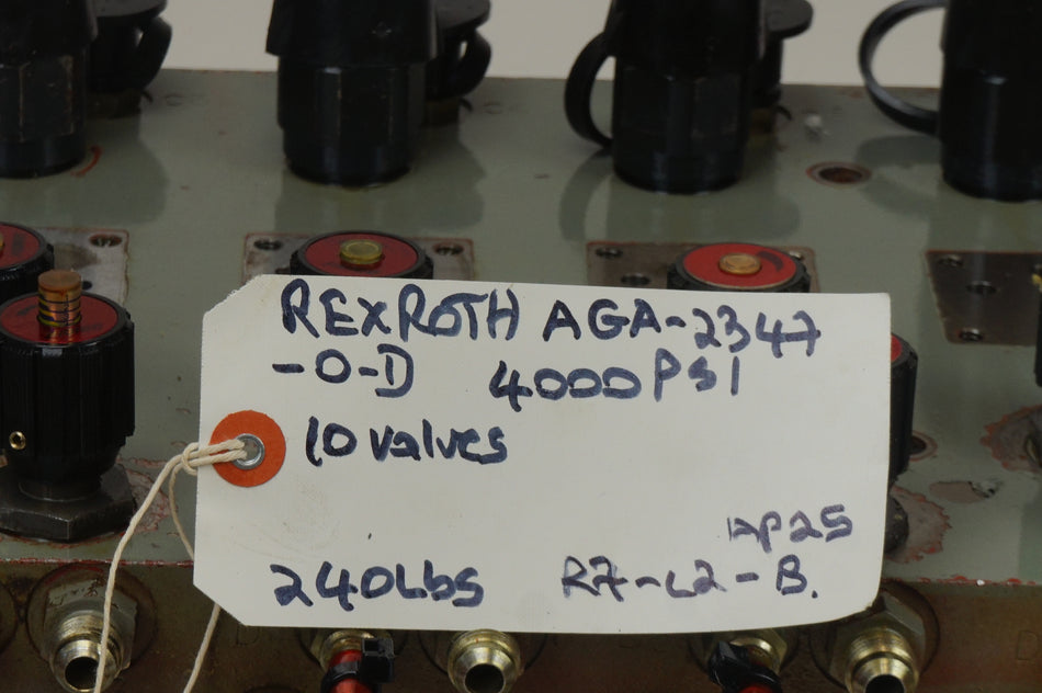 Bosch Rexroth AGA-2347-0-D Station Manifold for 10 Hydraulic Valves M-3SE6