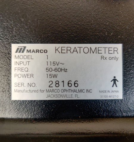 Marco Keratometer 1 Optical Ophthalmometer for Optometry Laboratories - 