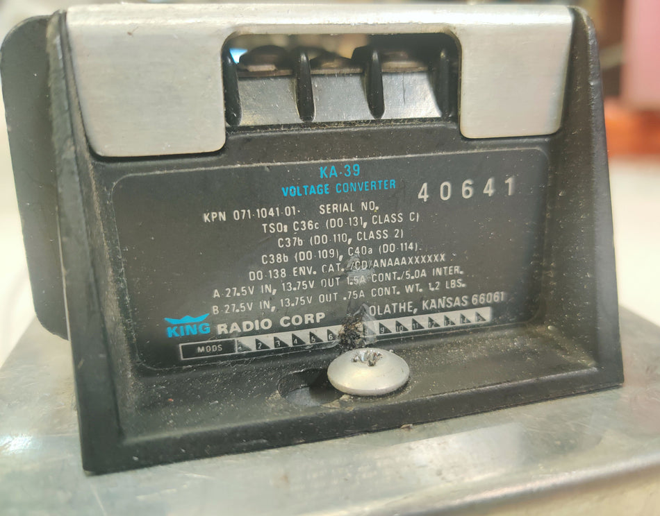 Bendix King KA 39 Voltage converter 24vdc to 12vdc 071-1041-01
