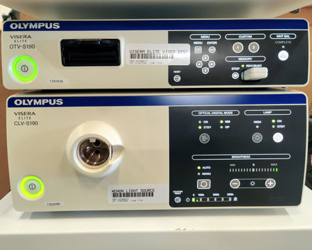 Olympus VISERA ELITE OTV-S190 CLV-S190 Complete Endoscopy Tower with Camera Head OTV-S7ProH-HD-L08E - 