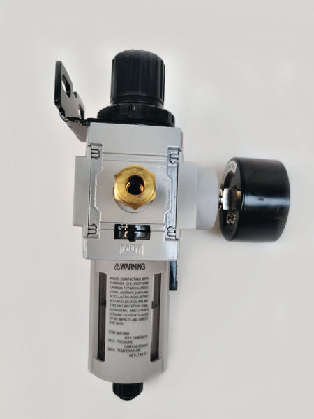 Air Filter-Regulator Piggyback 1/4" NPT 145 PSI compare Parker 06E18A11AC