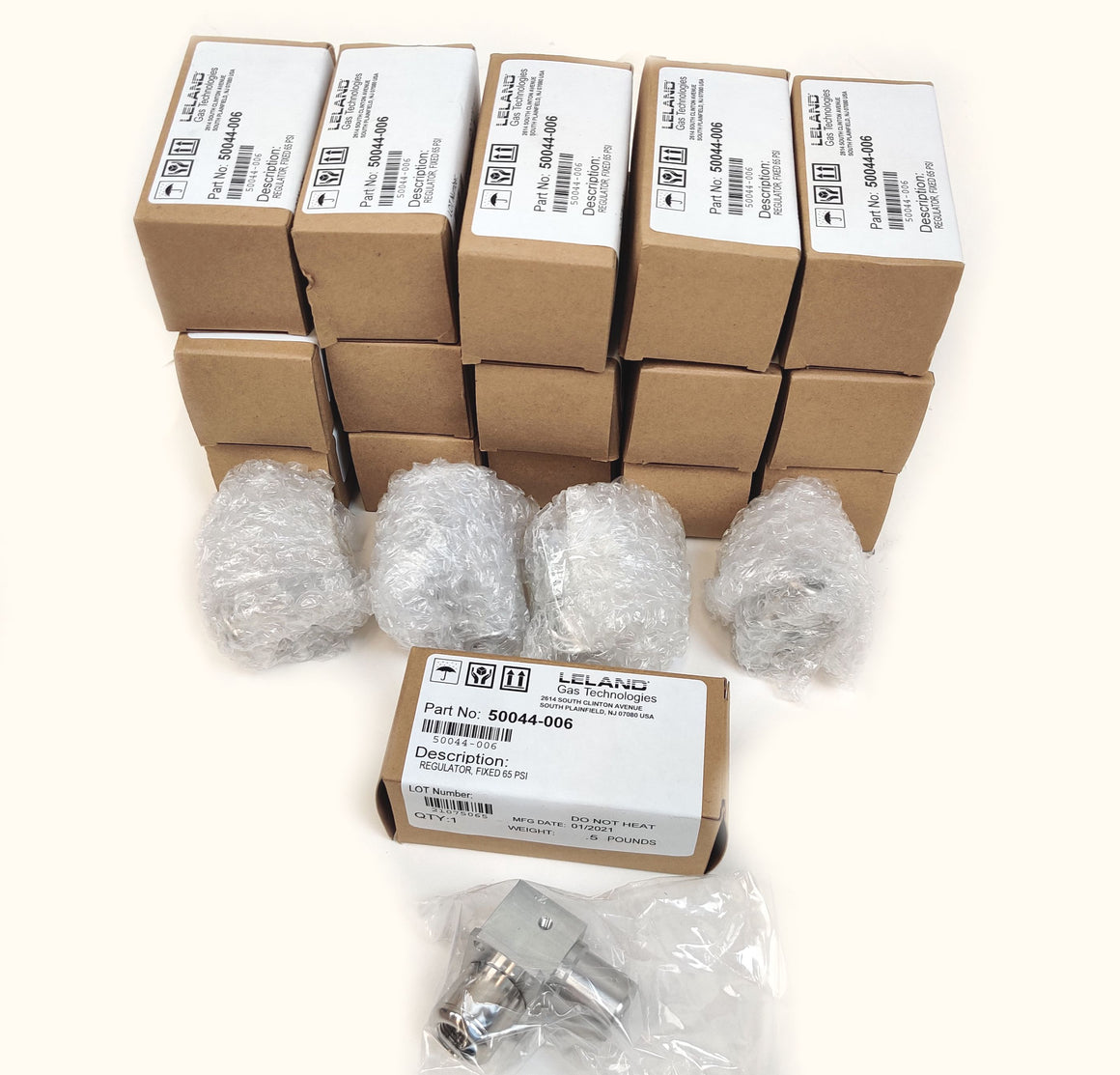 Leland Gas Regulator Fixed Pressure 65 Psi 1/8NPT 50044 LOT OF 24 Aircraft