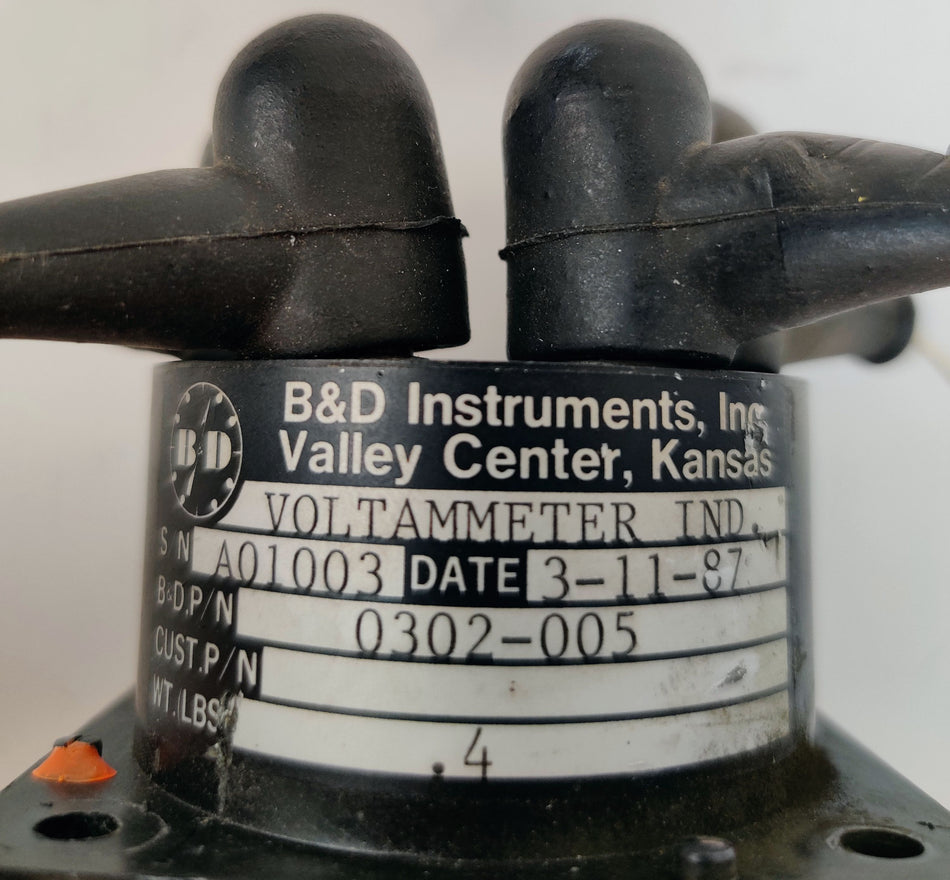 B&D Instruments Voltmeter 10-30 DC Volts 0302-005