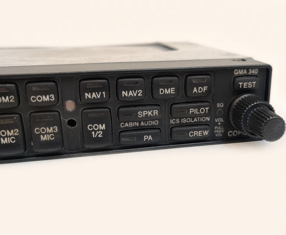 Garmin GMA 340 Audio Panel Stereo Intercom 011-00401-10 with Rack