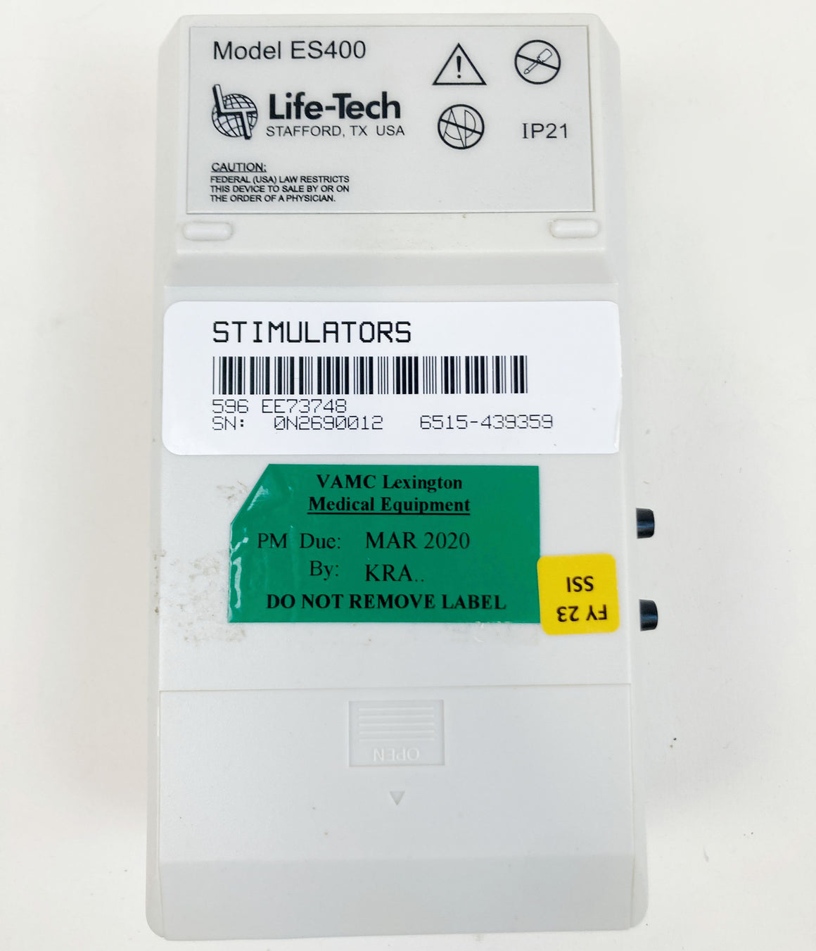 Life-Tech ES400 EZstim II Peripheral Nerve Stimulator Power Tested