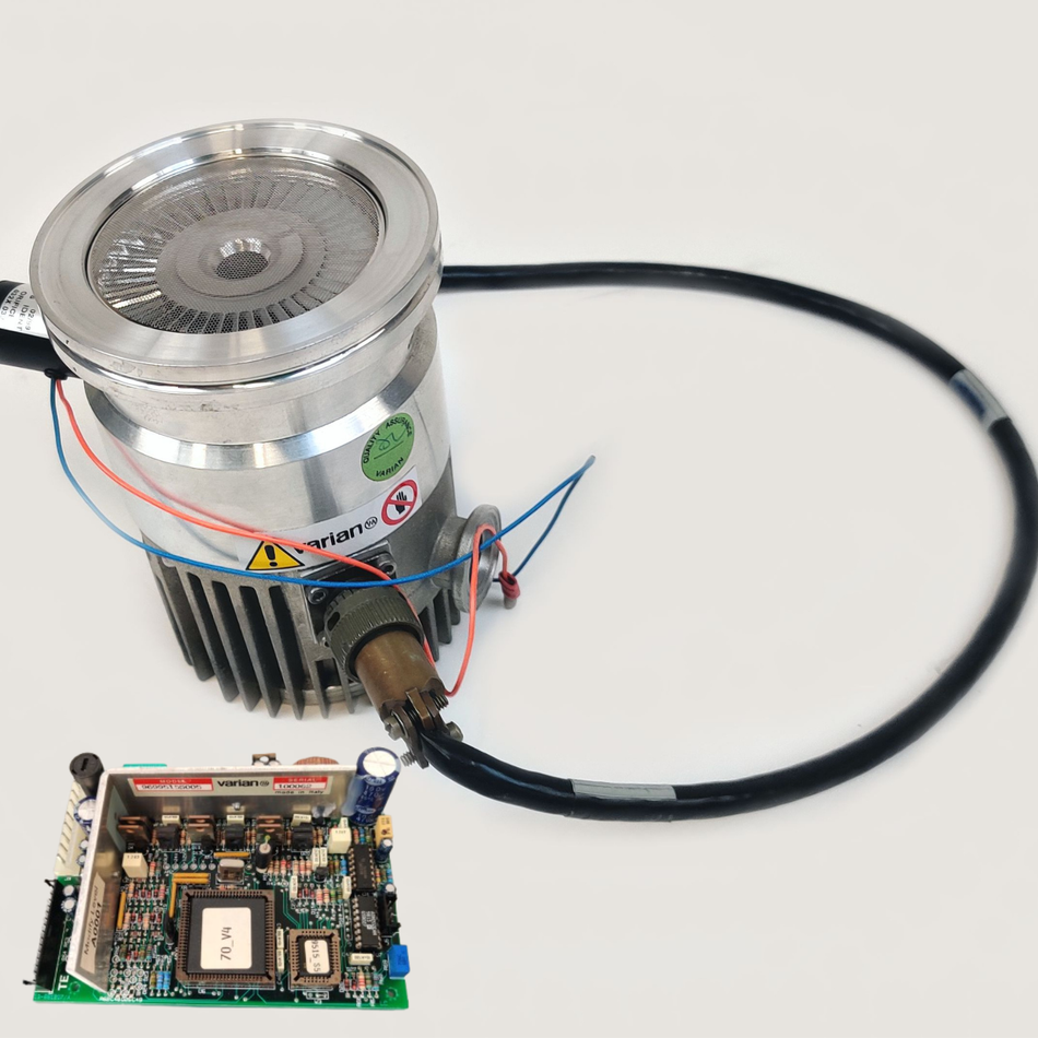 Varian Turbo-V 70 Turbomolecular Vacuum Pump ISO63 Controller 9699515S005 Tested