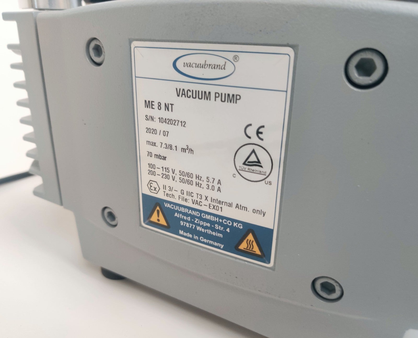 Diaphragm pump Vacuubrand ME-8-NT