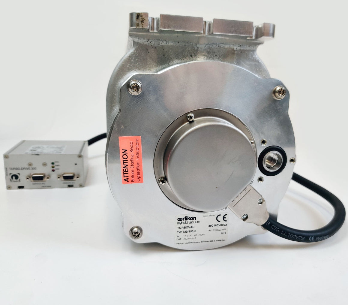 Leybold Turbovac TW 220/150 S Vacuum Pump 800160V0002 w Controller TD300 Tested - 