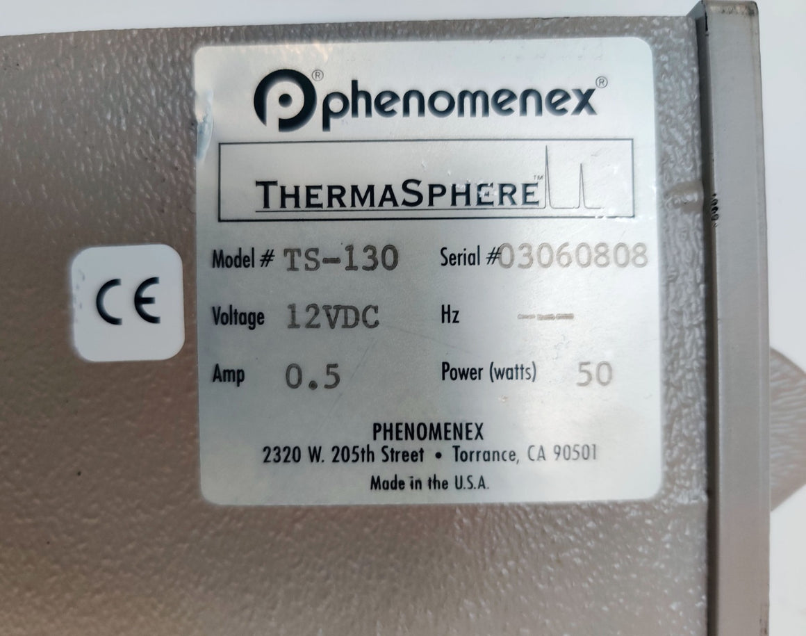 Phenomenex ThermaSphere TS-130 HPLC Column Heater 25-90°C & Power Adapter Tested - 