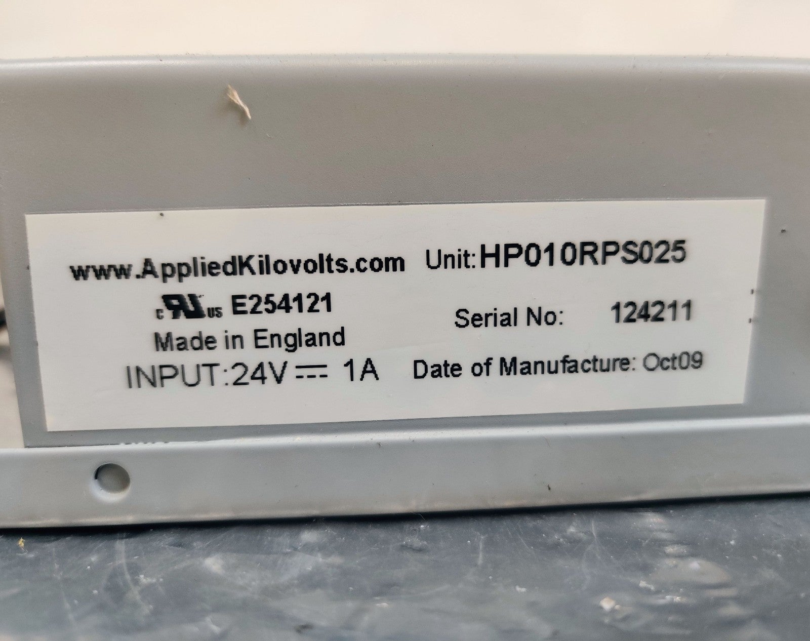 Applied Kilovolts HP010RPS025 High Voltage 10kV Power Supply, Mass Spectrometer - 