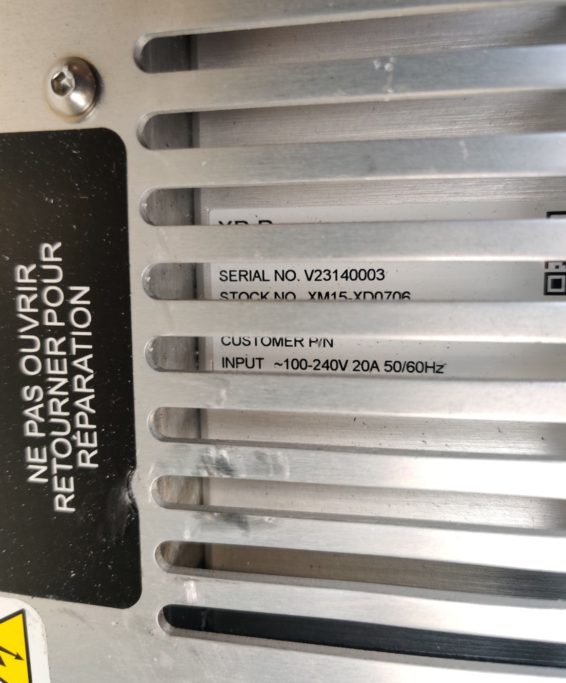 PerkinElmer BC004617F QSight 420 AC Box 2500W Power Supply