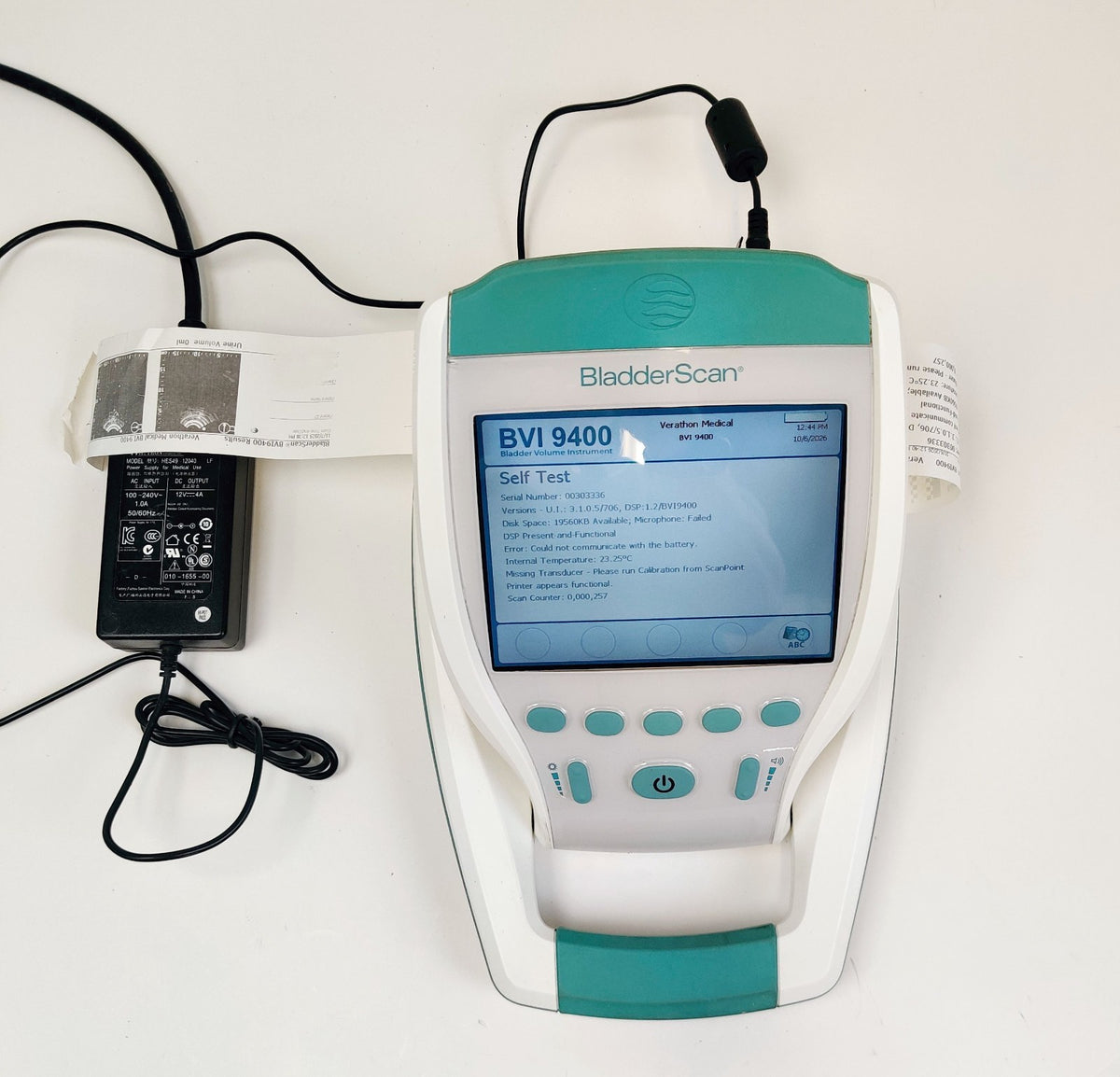 Verathon BVI 9400 Bladder Scanner PN 0570-0190 with Power Supply. Tested - 