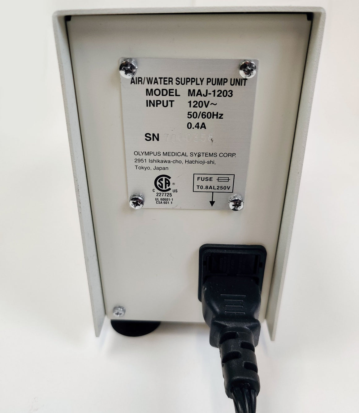 Olympus MAJ-1203 Air Water Supply Pump - 