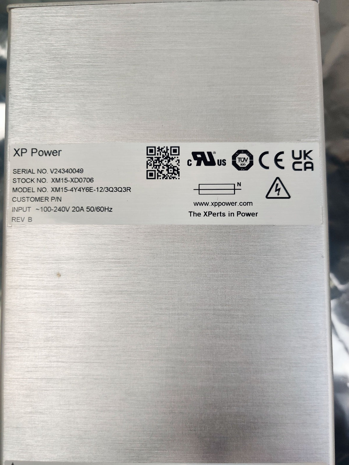 XP Power XM15 2500W Power Supply for PerkinElmer QSight  15V, 60V,