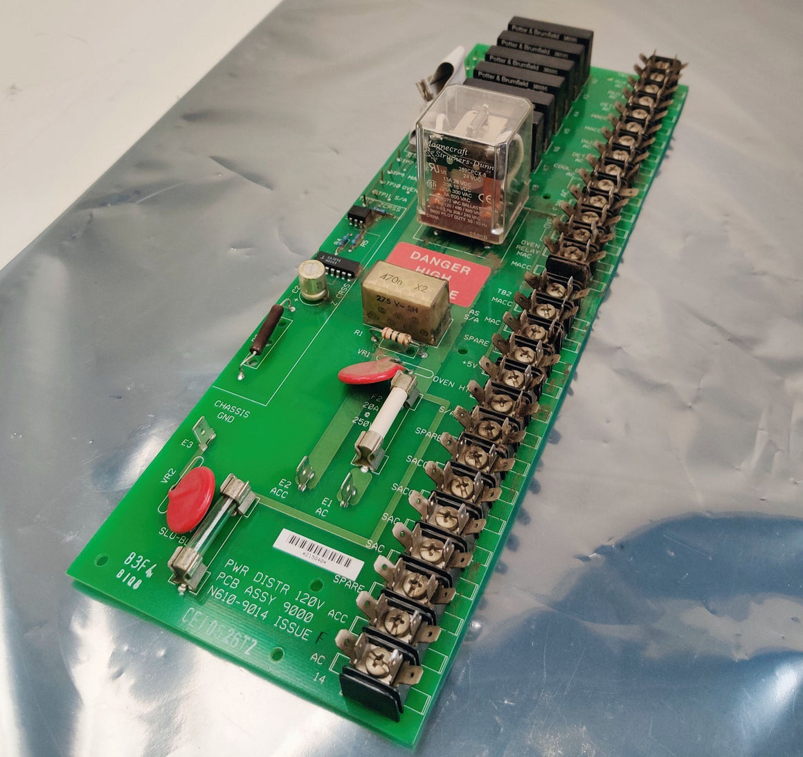 PerkinElmer N610-9014 Power Distribution PCB 9000 120V rev F Clarus GC - 