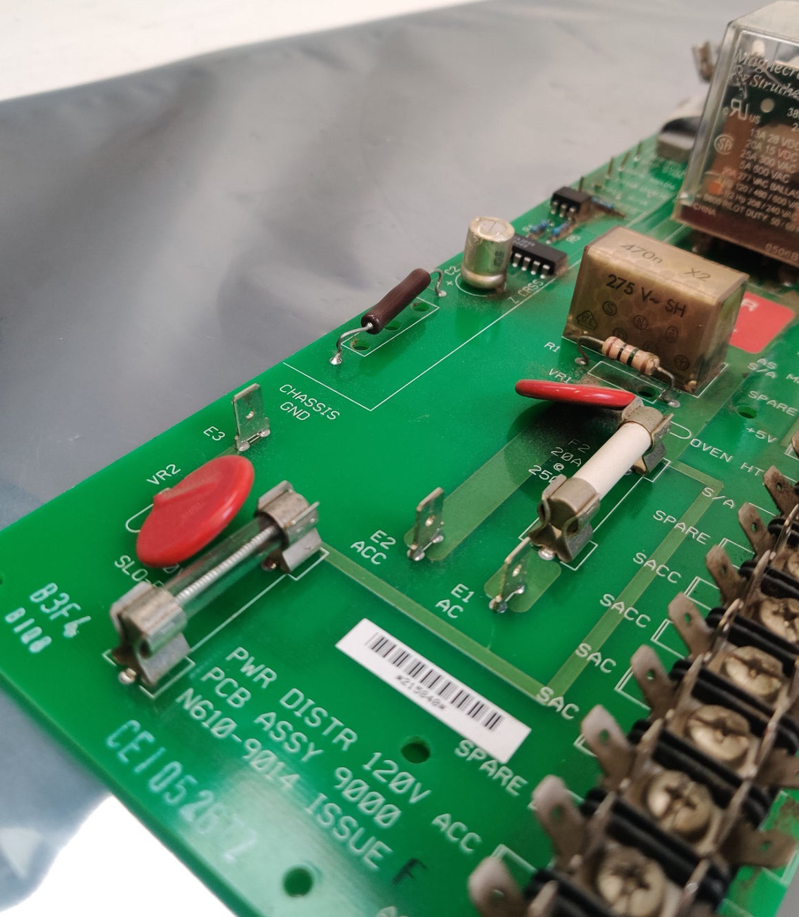PerkinElmer N610-9014 Power Distribution PCB 9000 120V rev F Clarus GC - 