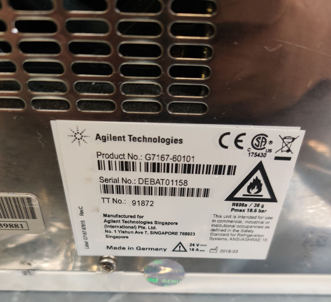 Agilent G7167-60101 Sample Thermostat InfinityLab LC Series LC System MFD 2018