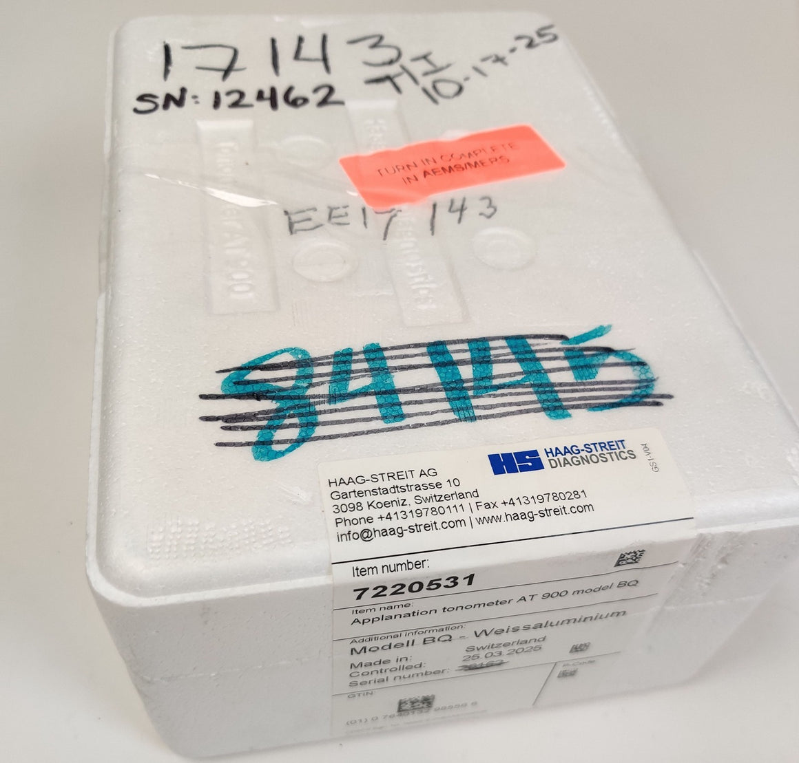 Haag Streit AT 900 Tonometer Model BQ with Swing Arm BQ 900 BP 900 Slit Lamps - 