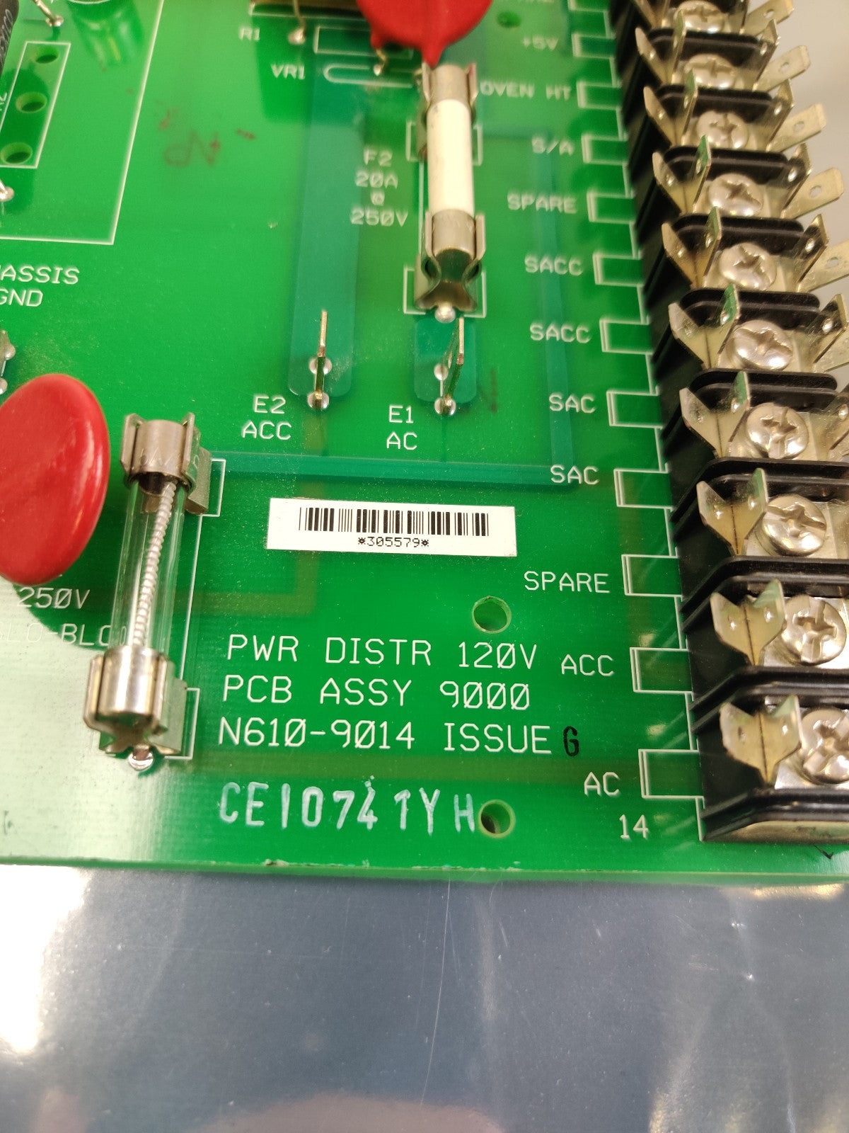 PerkinElmer N610-9014 Power Distribution PCB 9000 rev G 120V - 