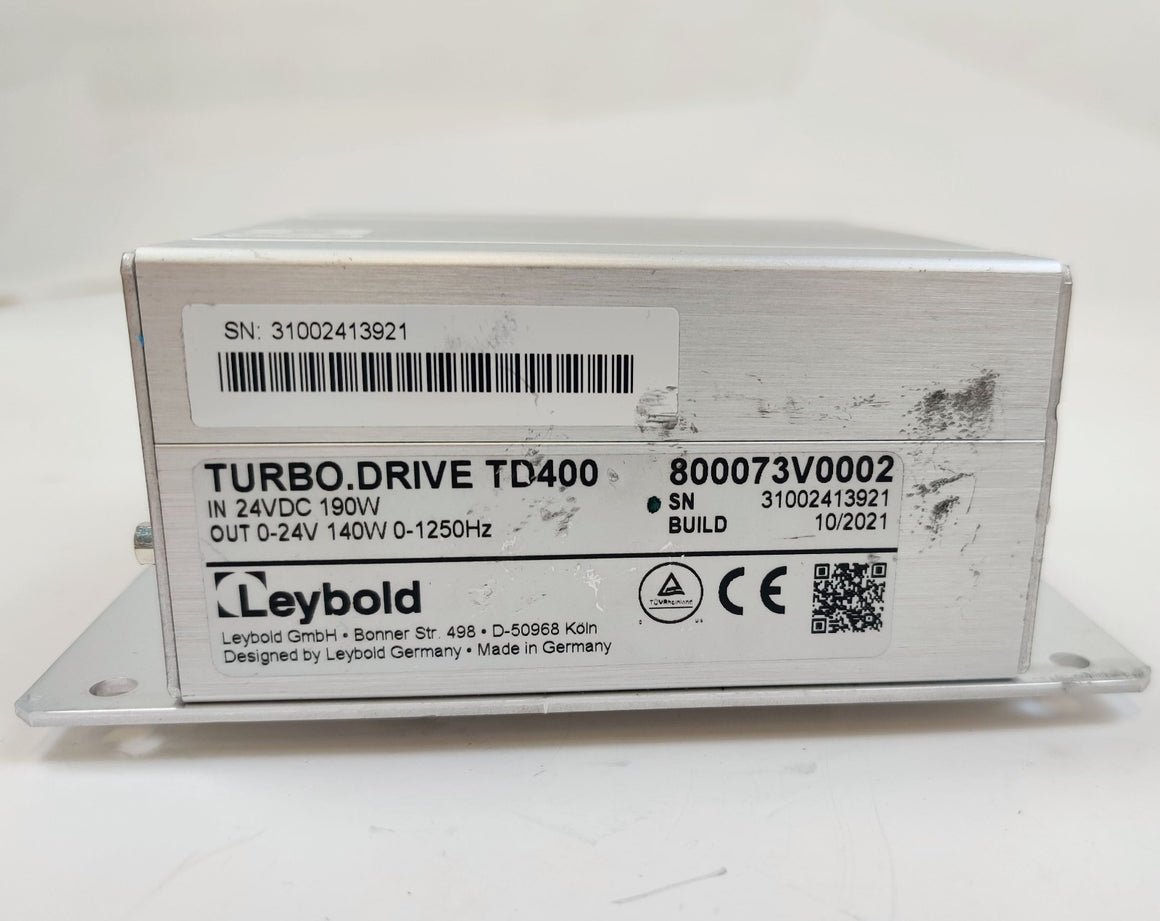 Leybold TD400 Turbo Drive Vacuum Pump Controller 800073V0002 w/ Interface Cable