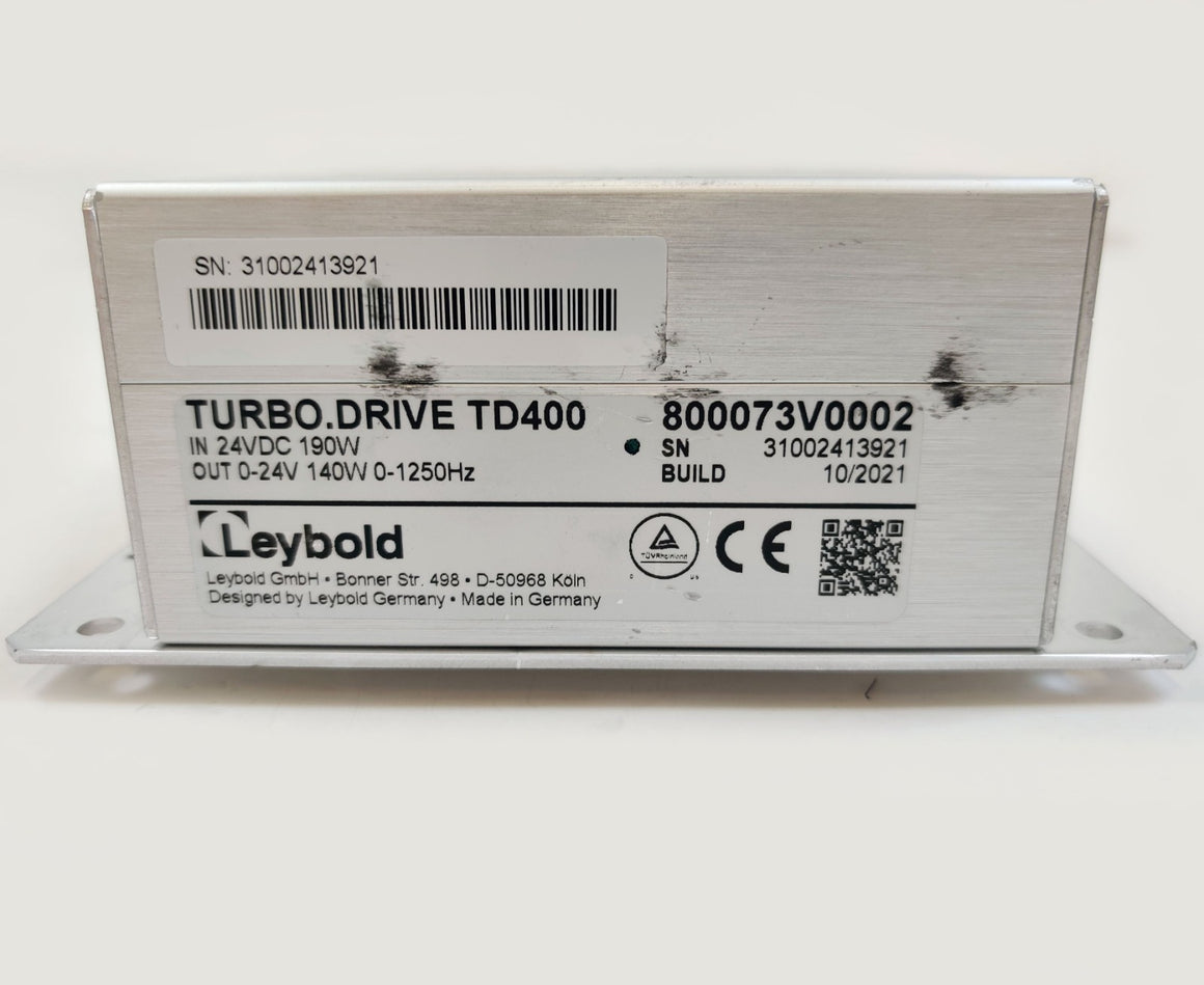 Leybold TD400 Turbo Drive Vacuum Pump Controller 800073V0002 w/ Interface Cable