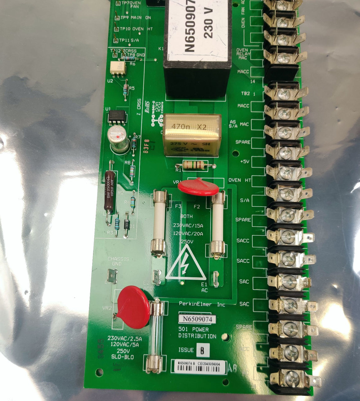 PerkinElmer N6509074 Power Distribution Board rev B for - 