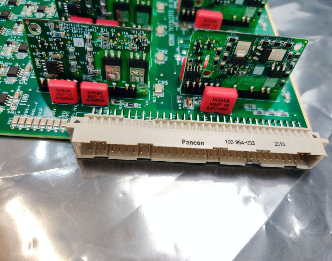 PerkinElmer Nexion GAMA Lens Module N8160335 w N8169144 PCB compare N8150335