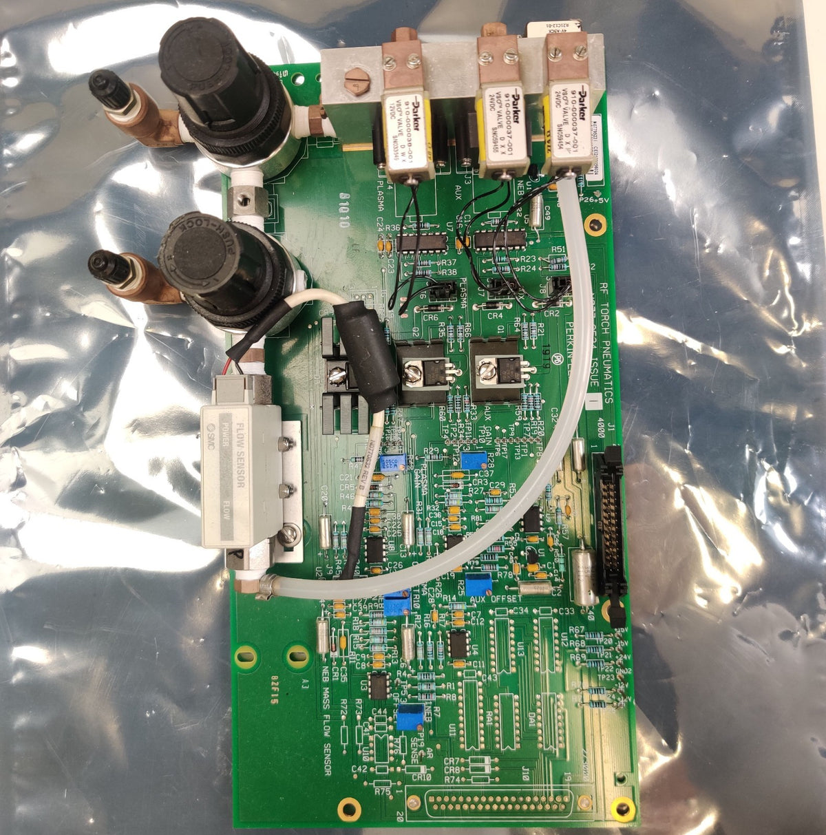 PerkinElmer N077-9524 RF Torch Pneumatics rev I w SMC Flow Sensor Optima - 