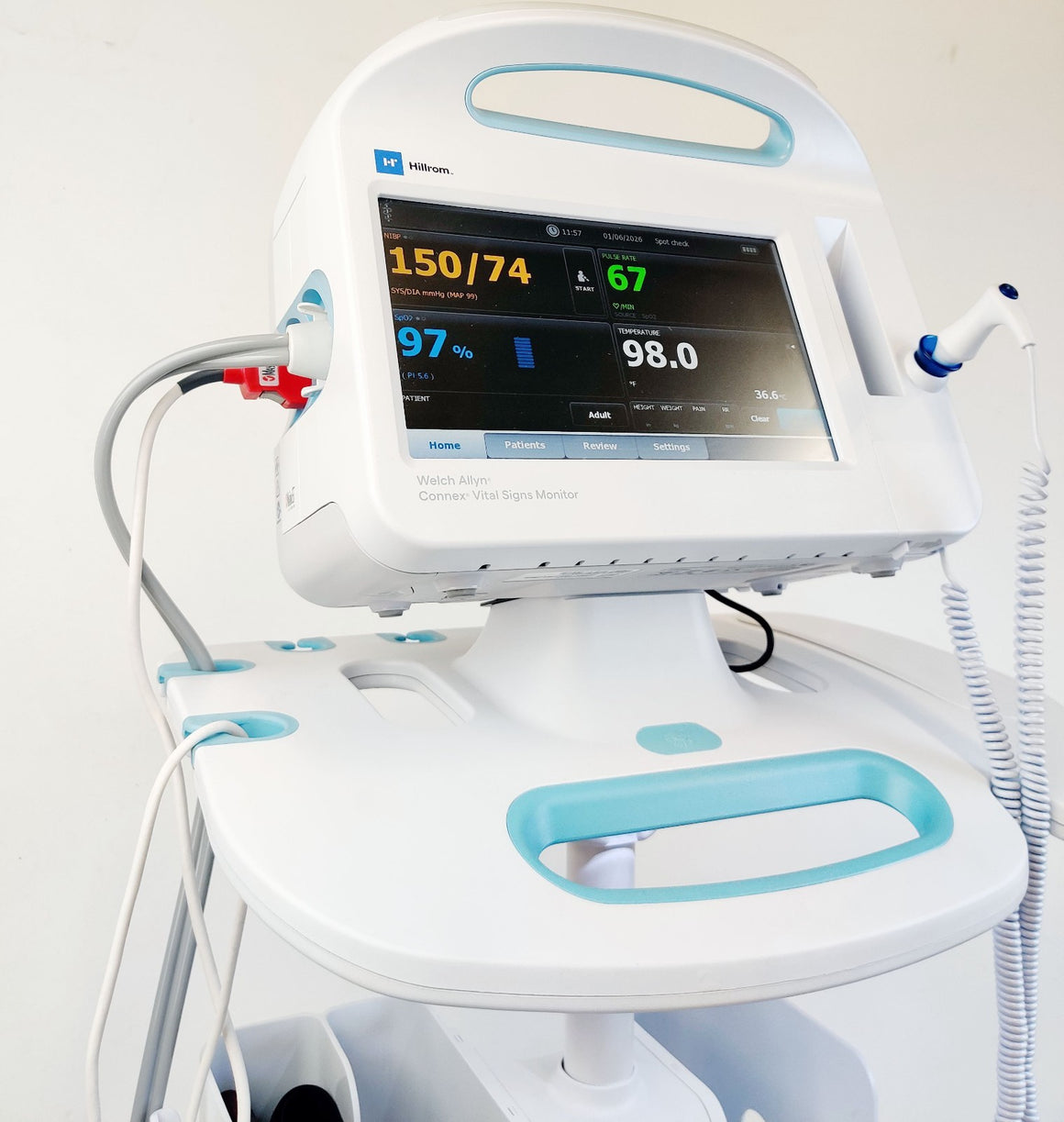 Welch Allyn Connex 6000 Vital Signs Monitor 68MXTX WIFI SpO2 Temp w/ - 