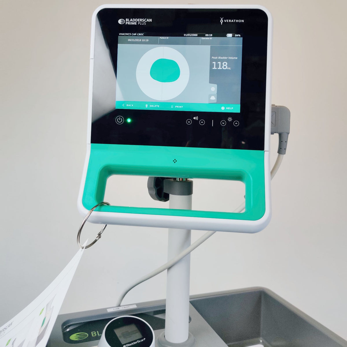 Verathon BladderScan Prime Plus 0570-0346 w 0570-0347 Probe, Stand, - 