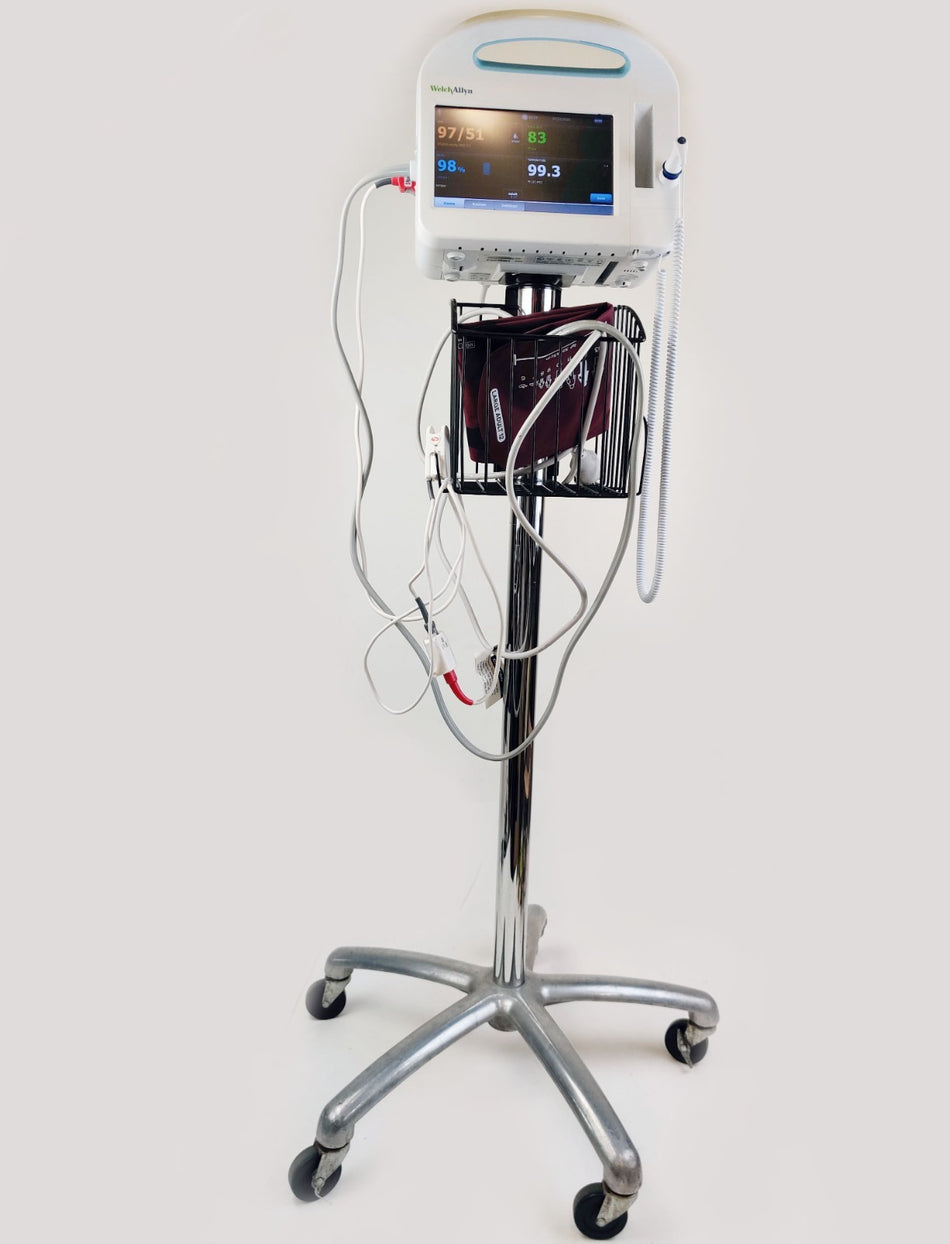 Welch Allyn Welch Allyn Connex Vital Signs Monitor 6000 WIFI 65MTXX w Masimo, Rolling