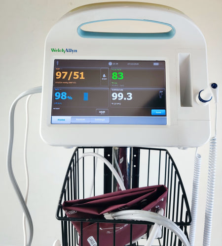 Welch Allyn Connex Vital Signs Monitor 6000 WIFI 65MTXX w Masimo, Rolling