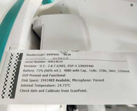 Verathon BVI 9400 Bladder Scanner w 0570-0351 Probe, Charger, Battery, Stand - 