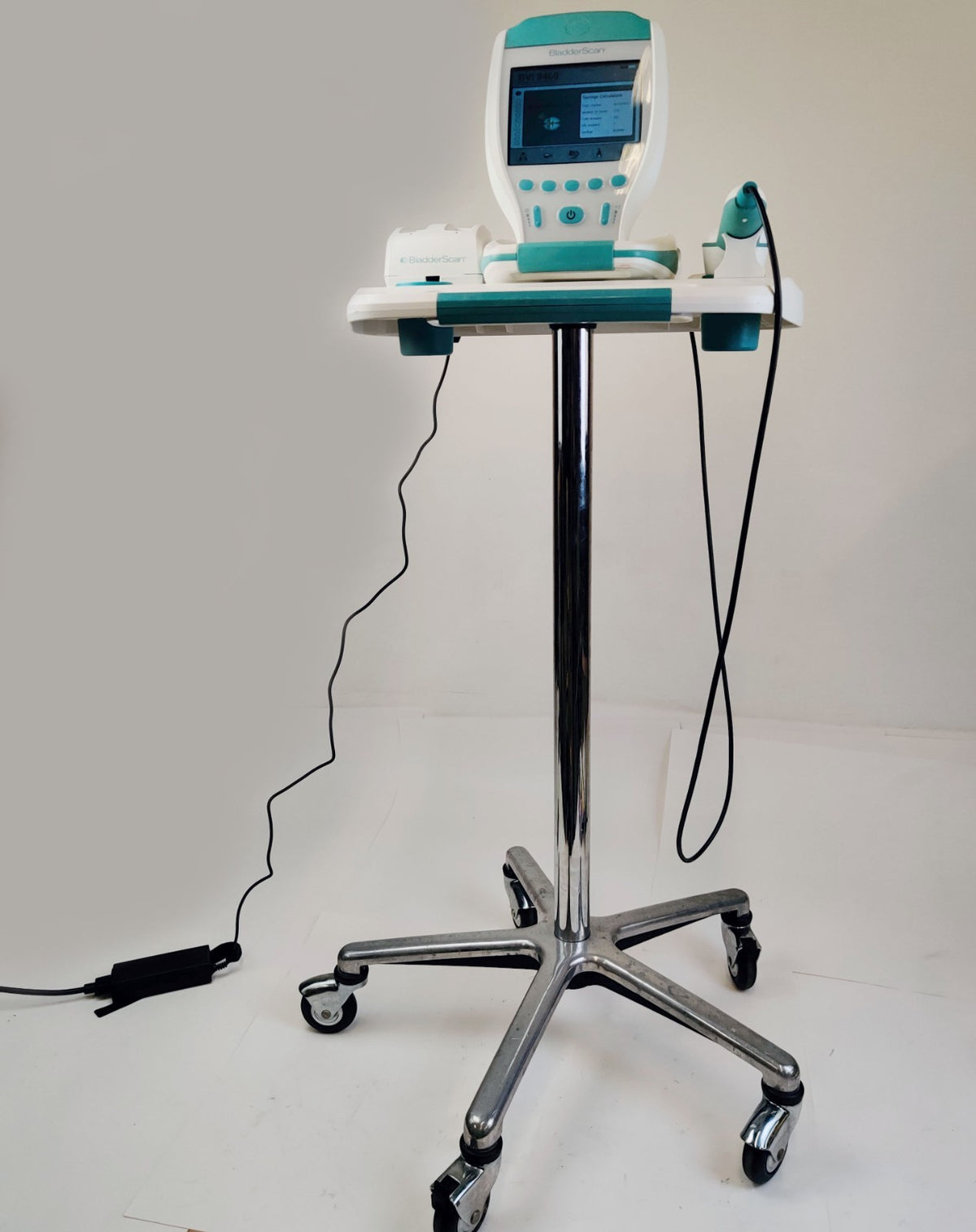 Verathon BVI 9400 Bladder Scanner w 0570-0351 Probe, Charger, Battery, Stand - 