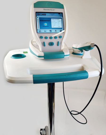 Verathon BVI 9400 Bladder Scanner w 0570-0351 Probe Charger Two Batteries Stand - 