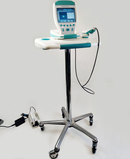 Verathon BVI 9400 Bladder Scanner w 0570-0351 Probe Charger Two Batteries Stand - 