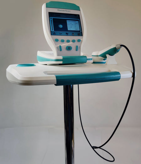 Verathon BVI 9400 Bladder Scanner w 0570-0351 Probe Charger Two Batteries Stand - 