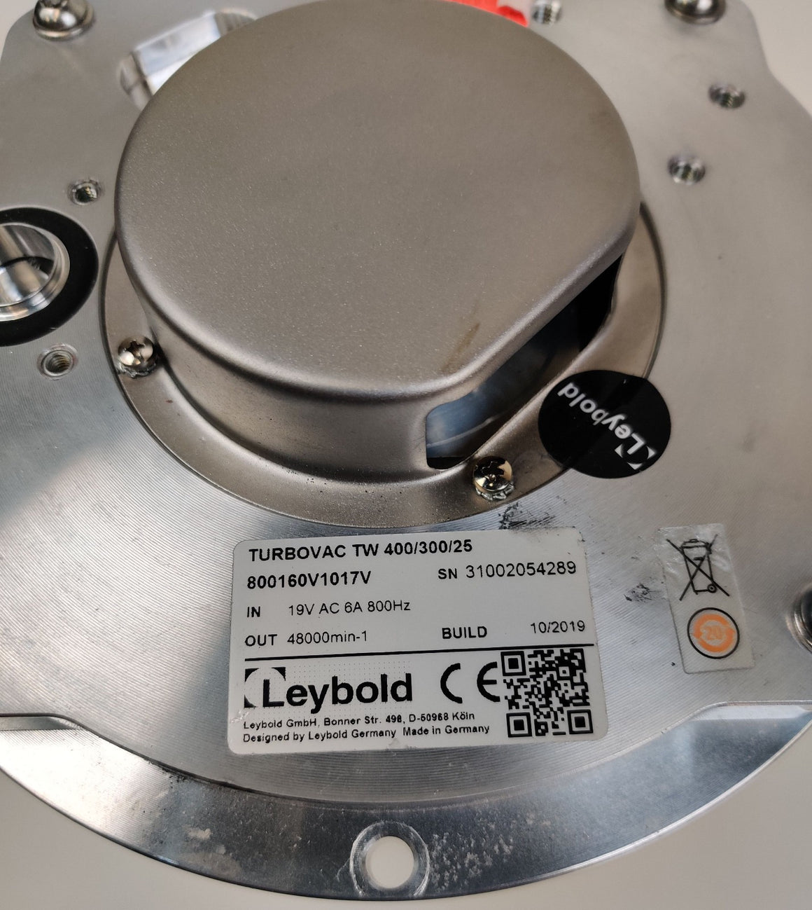 Cartridge Vacuum Pump Oerlikon Leybold 800160V1017V TW 400/300/25