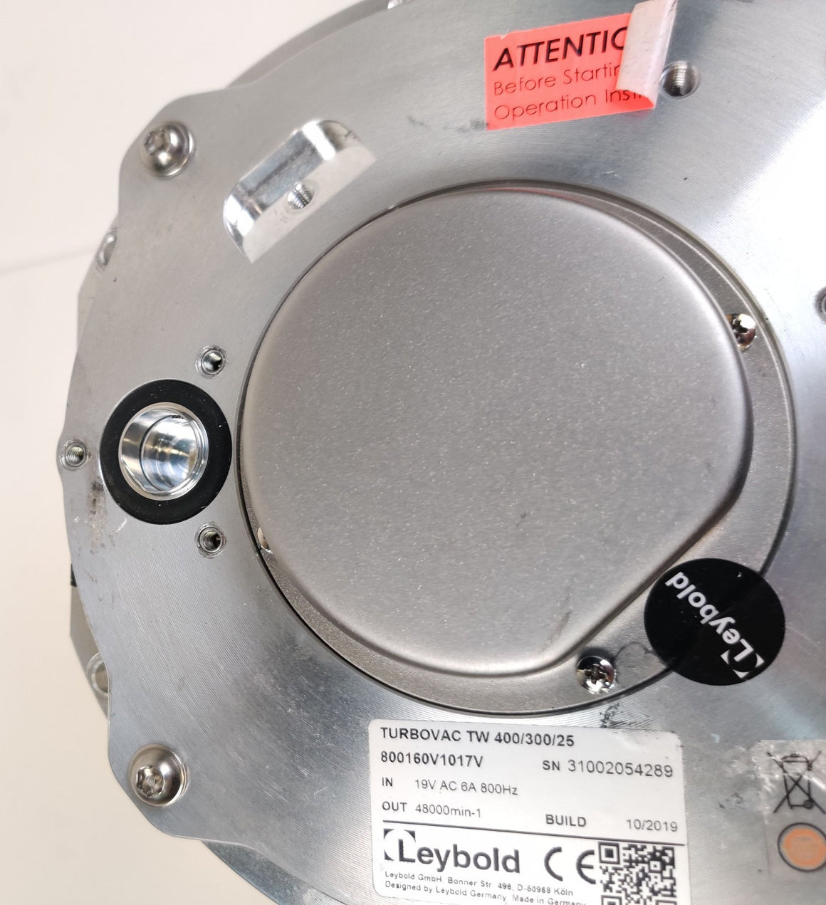 Oerlikon Leybold 800160V1017V Turbovac Vacuum Pump DN16KF TW 400/300/25 MFD 2019