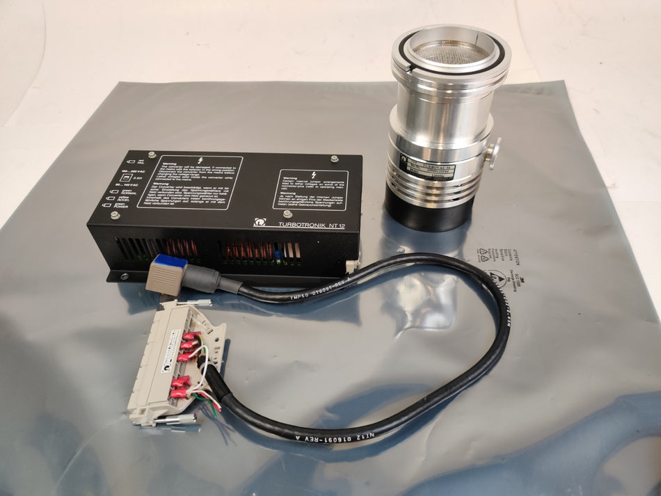 Leybold Turbovac 50 Turbomolecular Pump 85401 TMP50 w Turbotronik NT12 & Cable