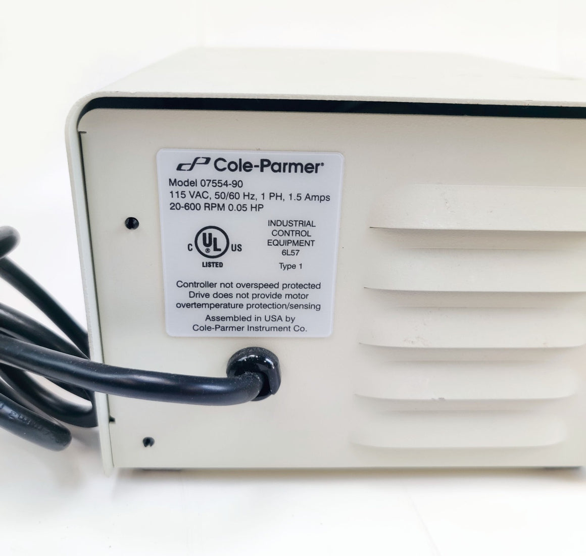 Cole Parmer Masterflex L/S  Economy Pump Drive 7554-90 Variable Speed 600 RPM