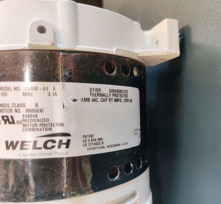 Welch 2546B-01 Standard Duty Dry Vacuum Piston Pumps, 45 L/min, 115 VAC