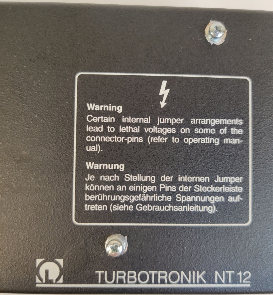 Leybold Turbotronik NT12 Converter Turbo Pump Controller For TURBOVAC 50 and 50D