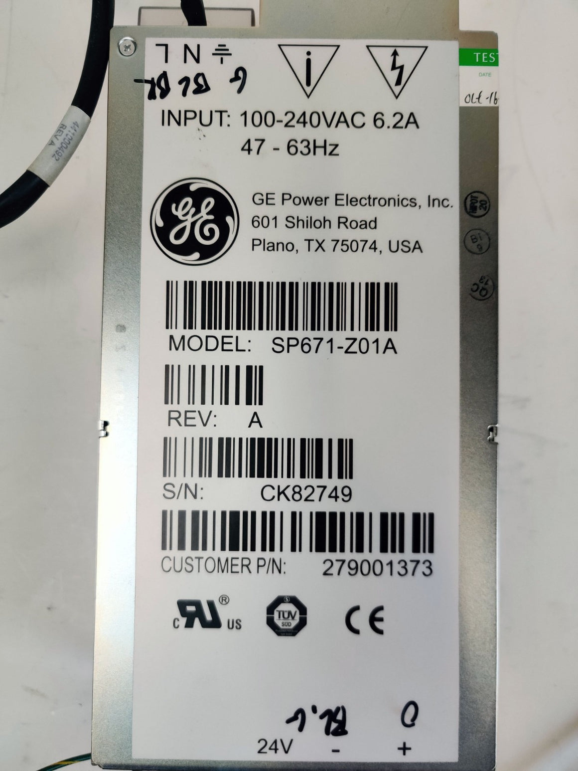 Waters ACQUITY Sample Manager 700002623 GE SP671-Z01A 420W Power Supply Tested - 