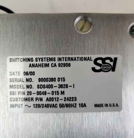 SSI SDS400-3628-I Power Supply A0012-24223 Thermo Finnigan LCQ Deca MS Tested - 