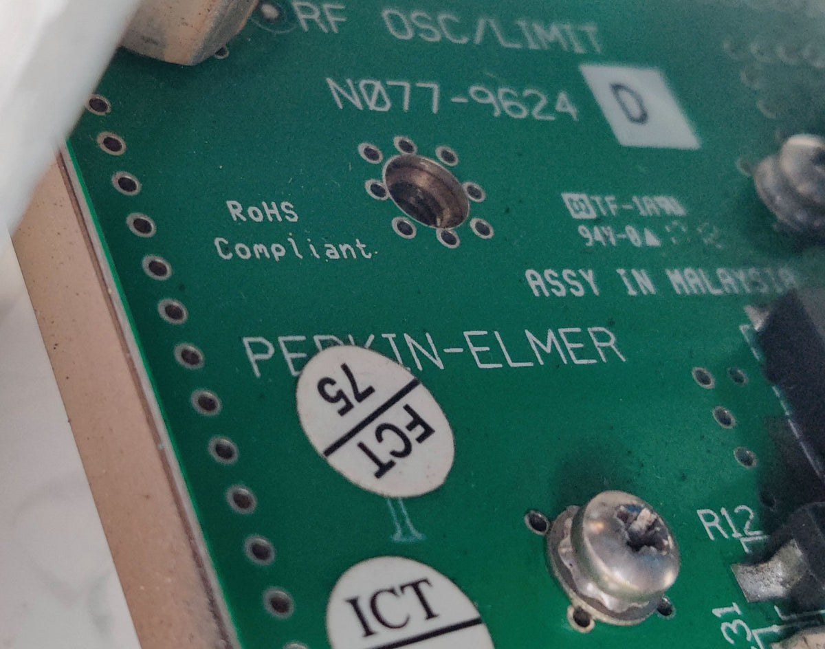 PerkinElmer Optima Avio N0810390 RF Solid State Oscillator w N079-9624 PCB rev D - 