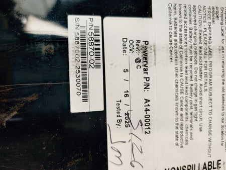 Powervar A14-00012 Battery Replacement 48V 6.0AH for the ABCE1442-12R UPS - 